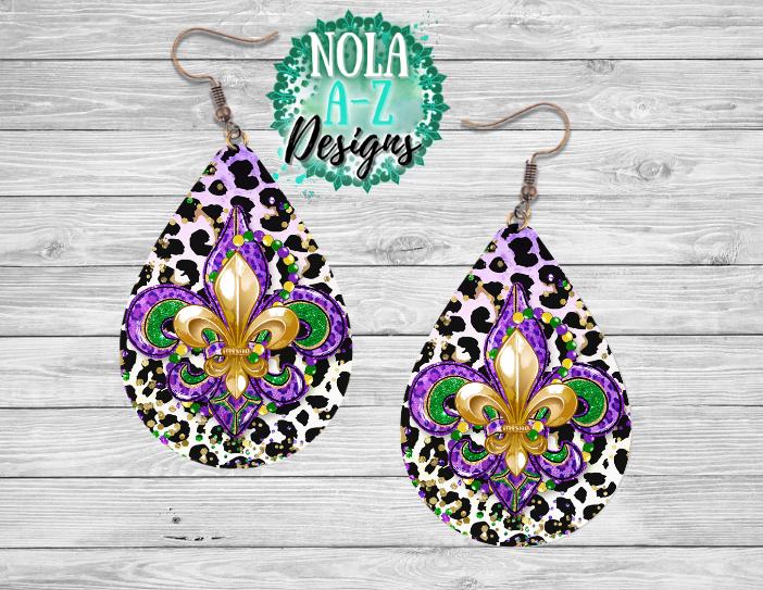 Fleur De LIs Teardrop Earring