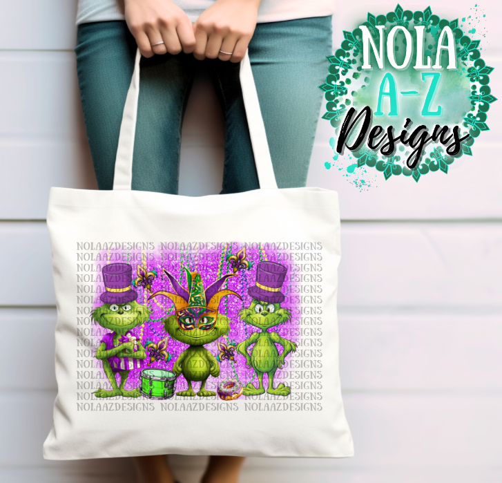 GREEN GUY MARDI PARTY CANVAS BAG