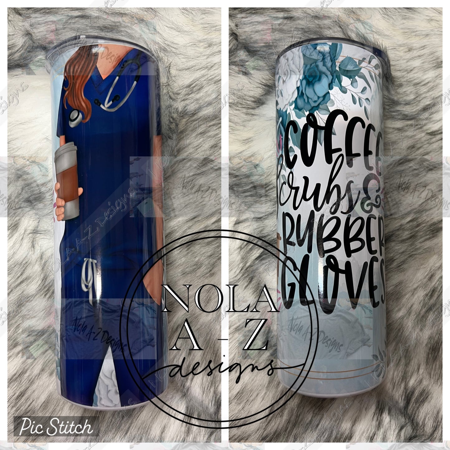 Coffee scrubs and rubber Gloves Tumbler